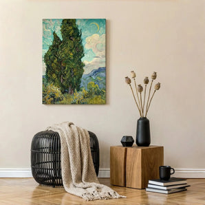 Van Gogh Reproduction Canvas Wall Art - Cypresses