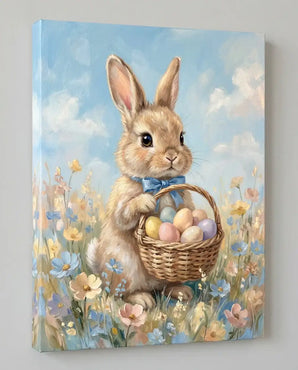 TWING Bunny with Egg Basket Canvas Print