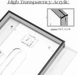 High transparency acrylic frame with 4mm thick clear acrylic detail for custom wall art.