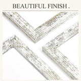 Rustic white wood photo frames with distressed finish for personalized wall decor