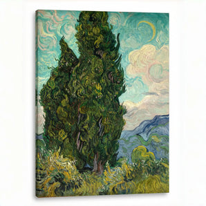 Van Gogh Reproduction Canvas Wall Art - Cypresses