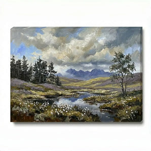 Canvas Wall Art-Alpine Valley Lake