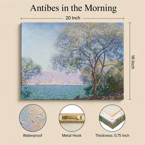 Claude Monet Canvas Wall Art 20X16 In, Antibes in the Morning Print