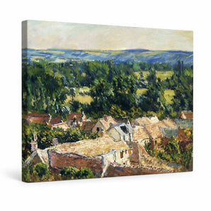 Claude Monet Canvas Wall Art 20x16 Inch, View on Village of Giverny Print