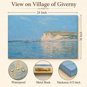 Claude Monet Canvas Wall Art, View on Village of Giverny Print