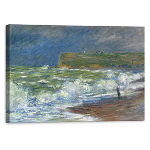 Claude Monet Canvas Wall Art, The Beach at Fecamp Print