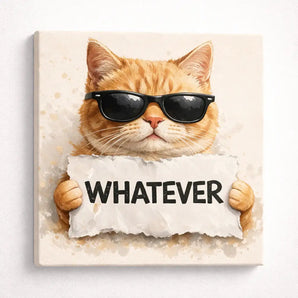 TWING Cute Orange Cat Decor -Brave Cat Canvas