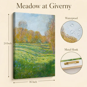 Claude Monet Large Canvas Wall Art, Meadow at Giverny Print