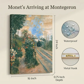 Claude Monet Canvas Wall Art-Arriving at Montegeron Print