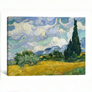 Van Gogh Reproduction Canvas Wall Art-Wheat Field with Cypresses