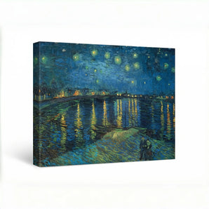Van Gogh Reproduction Canvas Wall Art - Starry Night over the Rhone