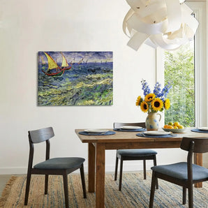 Van Gogh Reproduction Canvas Wall Art-Seascape at Saintes