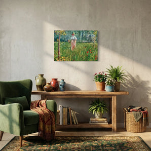 Van Gogh Reproduction Canvas Wall Art-Woman in a garden