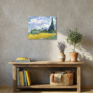 Van Gogh Reproduction Canvas Wall Art-Wheat Field with Cypresses